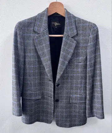 Jupian 캐시미어 체크 무늬 테일러드 자켓 9호