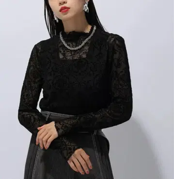 택 포함 새상품 HARE 다마스크 플로키 시어 탑