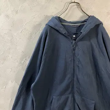 빈티지 후드티 풀 집업 심플 무지 네이비 속기모 IW1