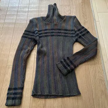 PHOTOCOPIEU 하이넥 리브 니트 티셔츠