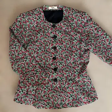 꽃무늬 노카라 자켓 마담 조콘다