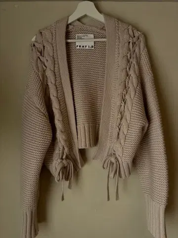 FRAY I.D 베이지 리본 가디건