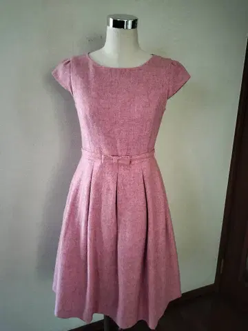 핑크 반팔 원피스