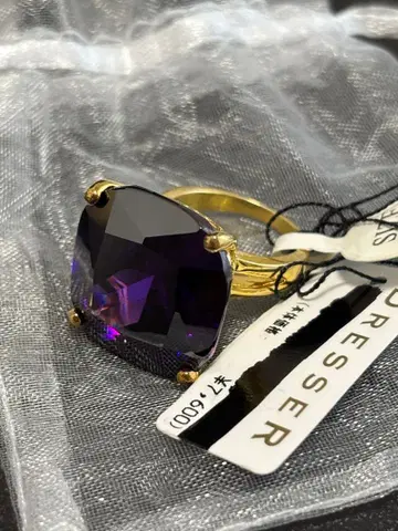 dresser 도레사 반지 유리 반지 빈티지 보라색 퍼플