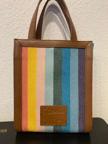 폴스미스 스트라이프 디자인 숄더 토트백