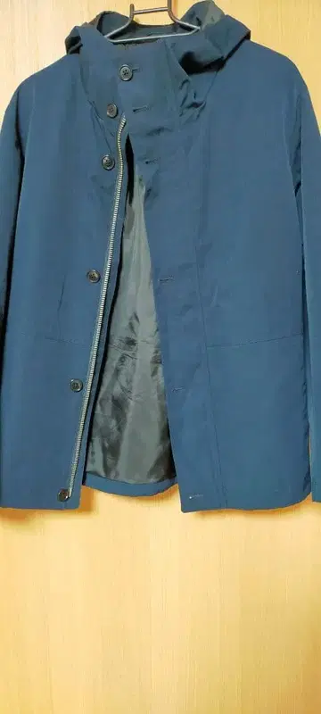 BEAUTY&YOUTH 후드 부착 네이비 아우터 M 사이즈