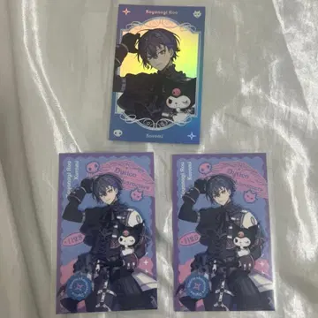 코야나기 로우 랜덤 사진풍 카드 3장 세트 Dytica x 산리오 레어