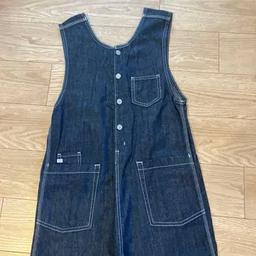 something 다크 데님 살로펫 버튼 포함