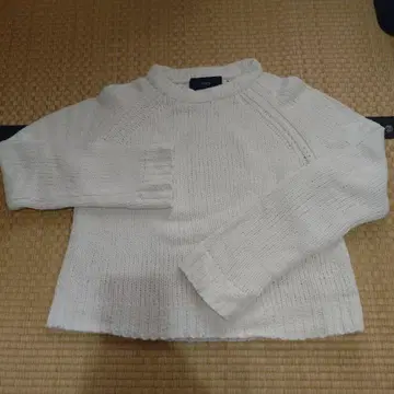 SHIPS 화이트 몰 니트 숏 기장 스웨터