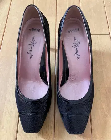 긴자 카네마츠 블랙 메쉬 스틸레토 하이힐 23