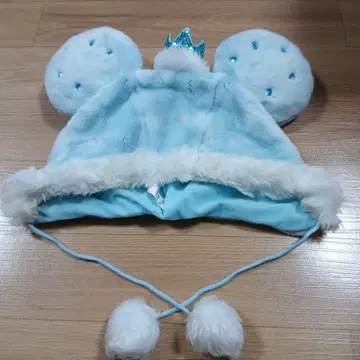 스카이블루 미키마우스풍 귀달린 모자