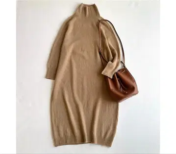 이에나*홀가먼트 코쿤 하이넥 원피스 니트 울