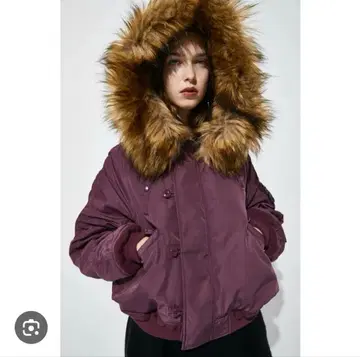 MOUSSY SHORT N2B 퍼플 다운 자켓 새상품급