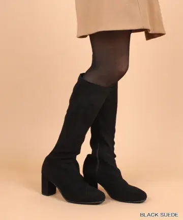 RANDA 란다 스웨이드 롱 부츠 블랙 부츠