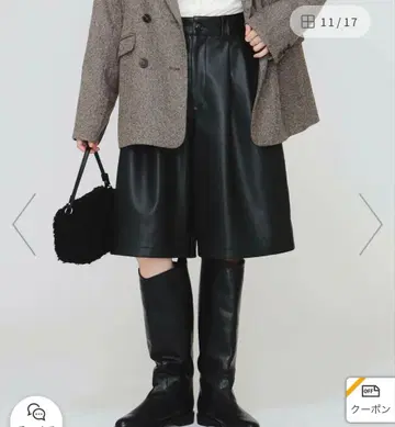 미사용 새상품 BEAMS 인조 가죽 하프 팬츠 정가 8910엔