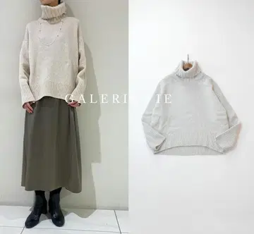 GALERIE VIE 파인 울 터틀넥 풀오버