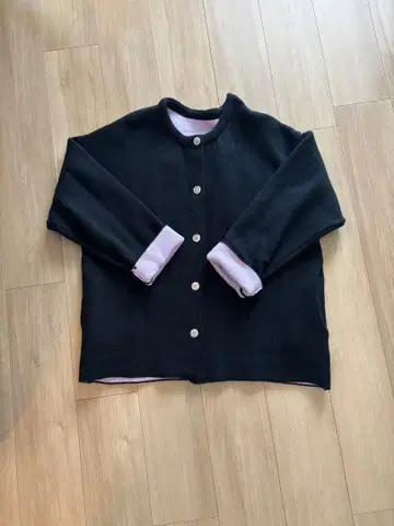 바이컬러 니트 가디건