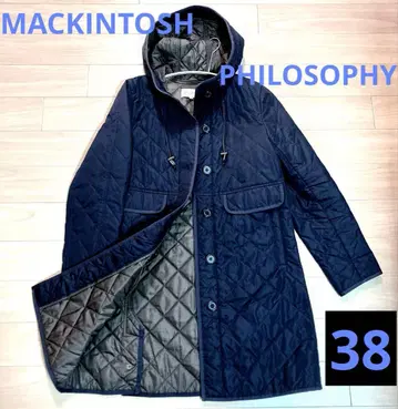 [ 새상품급 ] 매킨토시 퀼팅 코트 보아 없음 네이비 38 삼양상회