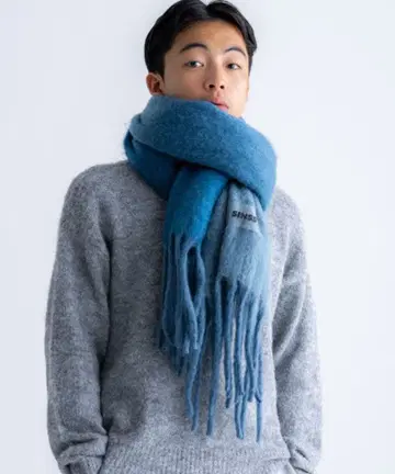 완판 SINSS 그라데이션 머플러 코발트 블루