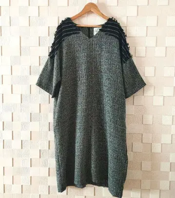 [ ear PAPILLONNER ] 이아파피요네 트위드 원피스 프린지