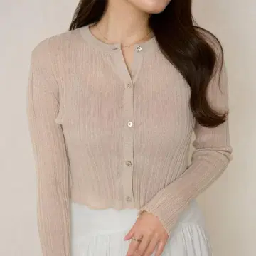 Random Ribbed Knit Cardigan s 사이즈