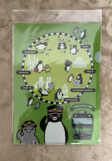 [ 새상품 미개봉 ] Suica 펭귄 A4 클리어 파일 ( 야마노테선 )