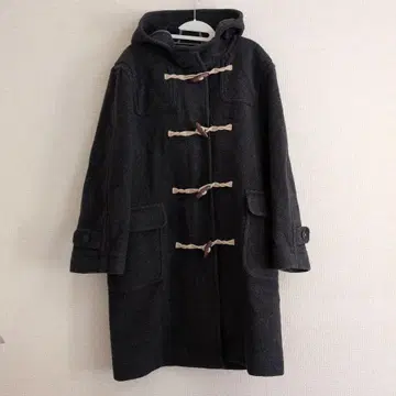 [ EAST BOY ] 다크 그레이 더플 코트 후드 부착