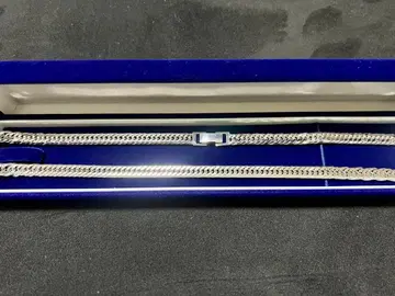 실버925 12면 트리플 키헤이 목걸이 50cm 빛나고 있습니다.