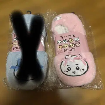 공식 SOCKS 룸슈즈 슬리퍼 치이카와 (먼작귀) 리본