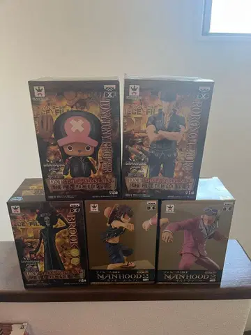 미개봉 원피스 피규어 5체 세트 묶음 판매 필름 골드