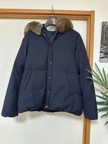 SHIPS 쉽스 다운 자켓 숏 기장 네이비 리치 퍼