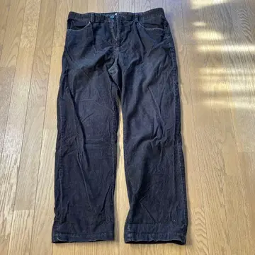 코듀로이 와이드 팬츠 다크 브라운