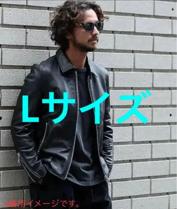 인기 L 사이즈 NANO UNIVERSE 시어링 레더 명작 싱글 라이더