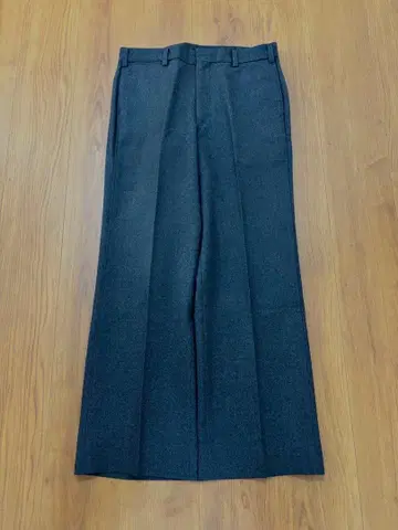 80s 블랙택 Eddie Bauer 와이드 울 슬랙스 다크 그레이