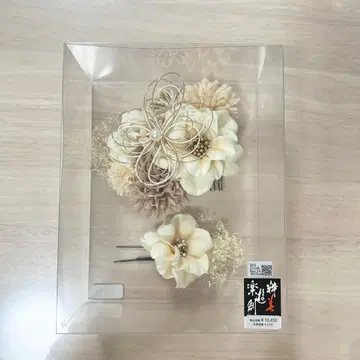 일본 의류 헤어 액세서리 미색