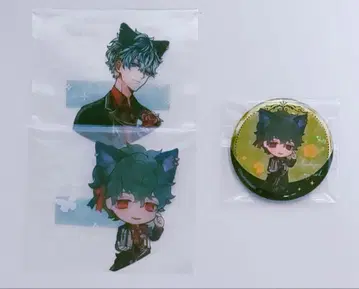 [ 악마고양이 ] 하나마루 난자 클리어 카드 캔뱃지