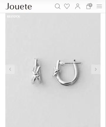 Jouete 후프 귀걸이 노트 플래티넘