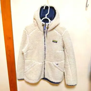 L.L.Bean 우먼 보아 플리스 자켓 후드 부착 크림색