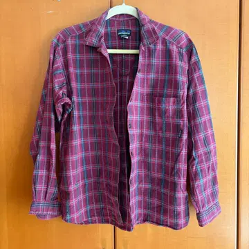 patagonia 여성용 긴팔 셔츠 M 빨간색 체크