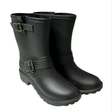 레인부츠 숏부츠 장화 블랙 M 사이즈