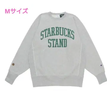 STARBUCKS BEAMS Champion 리버스 위브 맨투맨 그레이
