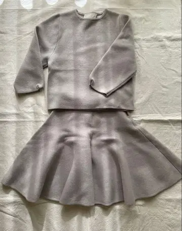 마이렌 고급 캐시미어 스커트 셋업 그레이