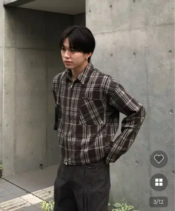 체크 크롭 자켓