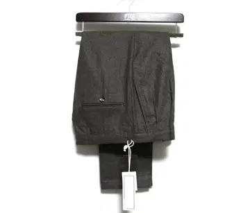 VIGANO 플란넬 울 2 플리츠 슬랙스 44 라이트 브라운