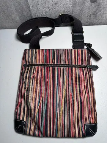 폴스미스 멀티 컬러 스트라이프 숄더백