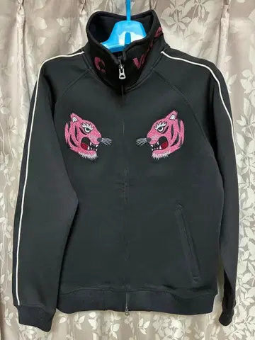 VANSON 핑크 호랑이 자수 집업 자켓