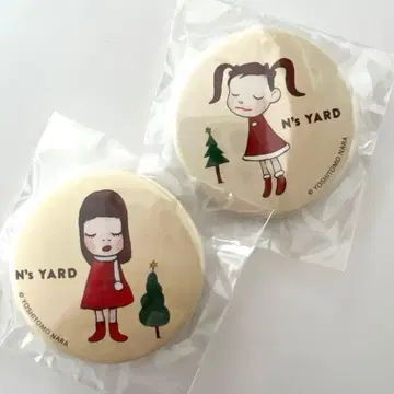 나라 요시토모 N's YARD 크리스마스 캔뱃지 2개 세트 새상품 미개봉