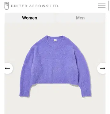 UNITED ARROWS 알파카 샤기 크롭 풀오버