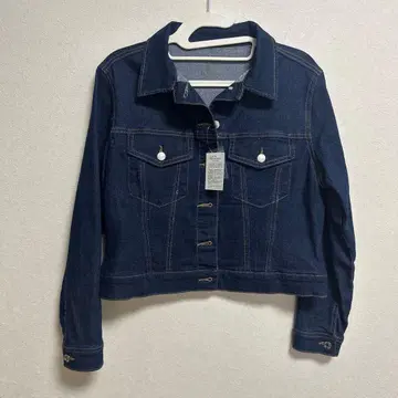 [ 새상품 ] 열어도 깔끔한 숏 기장 스트레치 데님 자켓: 인디고 102