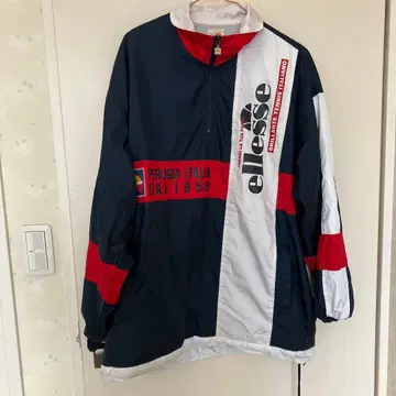 ellesse 나일론 자켓 네이비/화이트/레드 M 사이즈